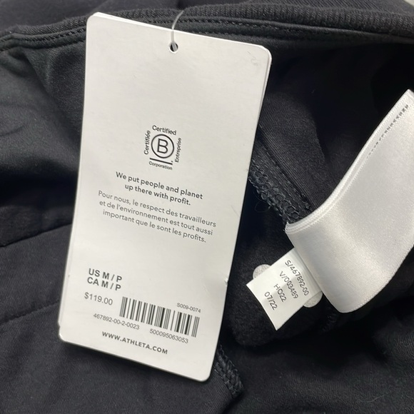 NWT ATHLETA Retroplush Velvet Straight Leg Pant  Black #467892 size MP - Picture 6 of 12